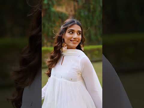 Teal Designer Marble Foil Work Flared Dress Set