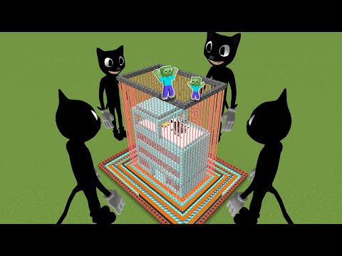 GÜVENLİ EV VS CARTOON CAT 😱 - Minecraft