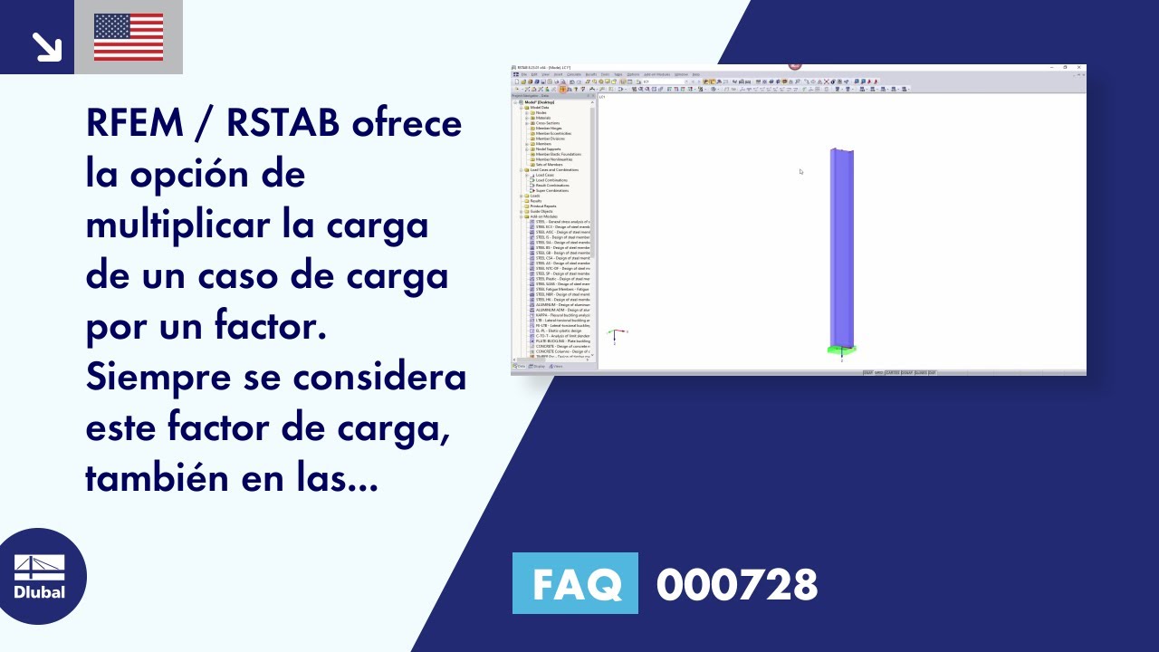 [ES] FAQ 000728 | RFEM/RSTAB ofrece la opción de multiplicar la carga de un caso de carga por un factor ...