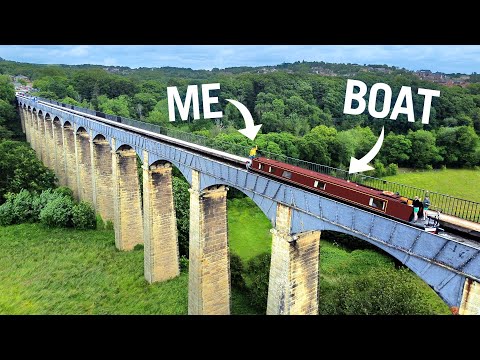 YouTube thumbnail — DownieLive crossing Pontcysyllte Aqueduct