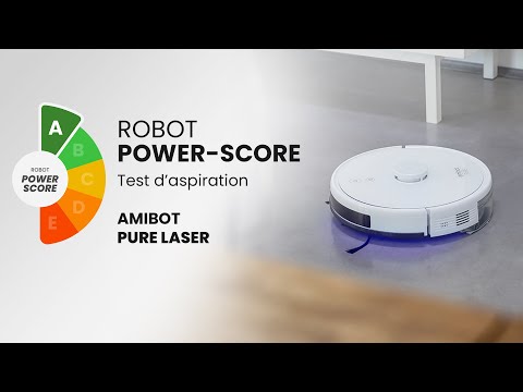AMIBOT PURE LASER - Test d'aspiration Robot Power-Score