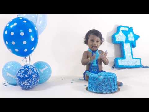 Eshwar's 1st Birthday Cake Smash