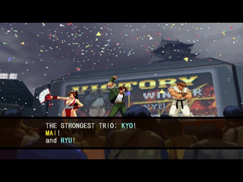 Capcom vs. SNK 2: Mark of the Millennium 2001 - Kyo/Mai/Ryu - Arcade Mode Playthrough