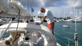 preview picture of video 'Who pays the harbourmaster - Rania Ionian Sailing 2014- 01'