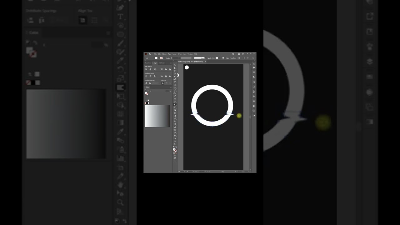 Short Logo Tutorial Letter O #shorts #logo #vector #design #illustrator