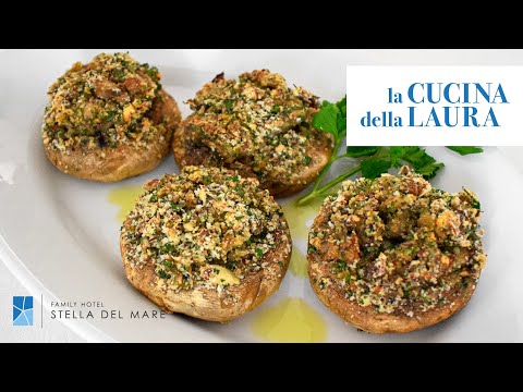 Come fare i FUNGHI gratinati al forno | La Cucina della Laura