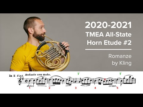2020-2021 TMEA All State French Horn Etude #2 - Romanze by Kling