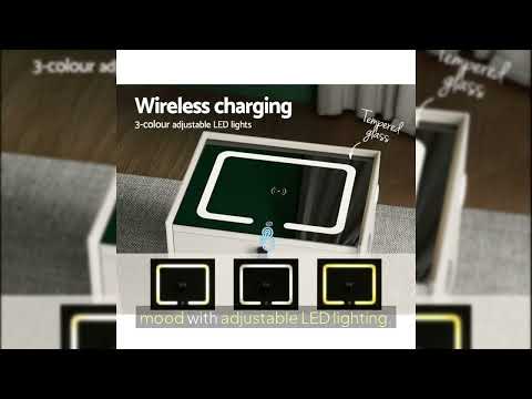 Smart Bedside Table with Wireless Charging