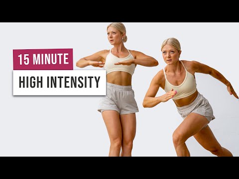 15 MIN QUICK SWEATY HIIT - Full Body Cardio Workout - No Equipment