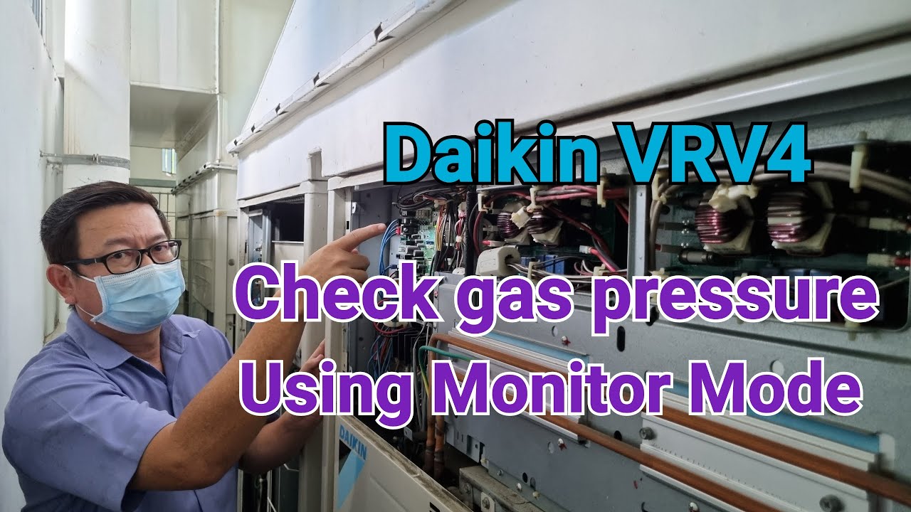 How to measure refrigerant pressure using monitor mode Daikin VRV4
