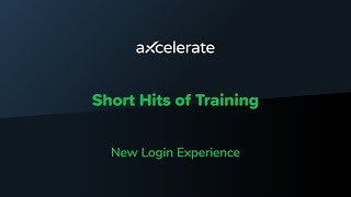 New Login Experience