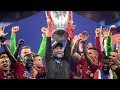 Jurgen Klopp and Liverpool players emotional as they lift Champions League trophy