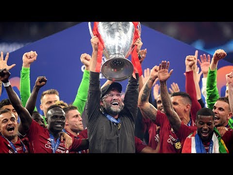Jurgen Klopp and Liverpool players emotional as they lift Champions League trophy