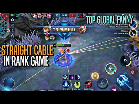 Fanny STRAIGHT CABLE in Rank Game | Top Global Fanny | MLBB