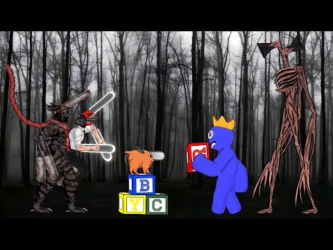 Denji Chainsaw Man, Pochita vs Siren Head, Rainbow Friends - Animation