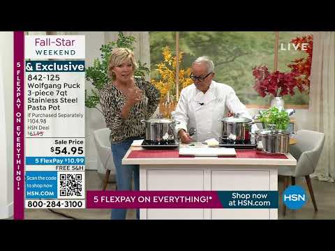 Wolfgang Puck 3piece 7Quart Stainless Steel Swinging Pas...