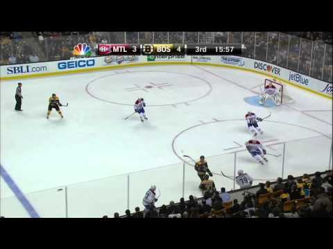 Michael Ryder 2 on 1 goal 4-3 Mar 27 2013 Montreal Canadiens vs Boston Bruins NHL Hockey