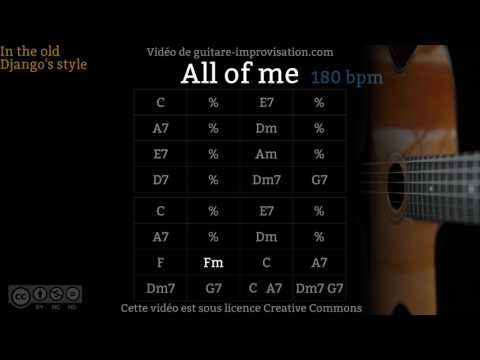 All of Me (180 bpm) - Gypsy jazz Backing track / Jazz manouche