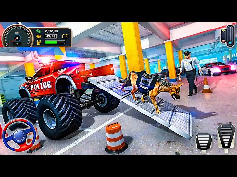 US Police Dog Transport - Multi Level Monster Truck Driving Game | Android Gameplay