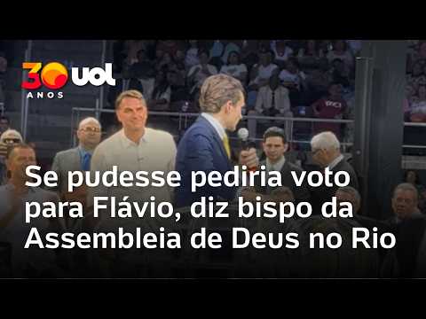 Se pudesse pediria voto para Flávio Bolsonaro, diz bispo da Assembleia de Deus no Rio