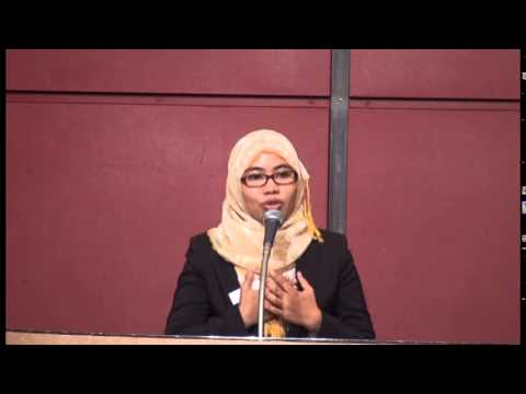 第11回留学生日本語スピーチコンテスト in 愛媛 2014（ANDI PATIWARE METARAGAKUSUMA・「よろしく」）