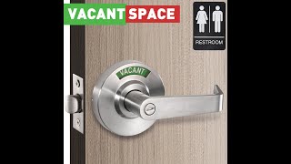 VACANTSPACE VS-01 Bathroom Privacy Indicator Lock - Fits Most Standard Sized Doors, Installation Tip