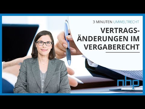 Vertragsänderungen im Vergaberecht
