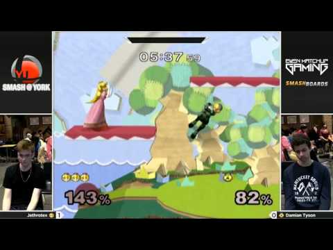 Arcadian FEB 2016 - Jethrotex (Peach) vs Damian Tyson (Sheik) - SSBM Losers Finals