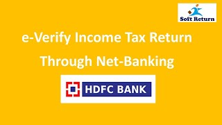 e verify Income Tax Return through HDFC Bank Net Banking