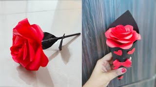 Valentine's day craft ideas |Rose day special bouquet |Paper rose| Valentine's day decoration Ideas|