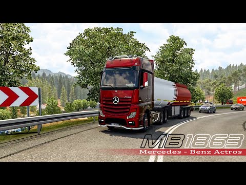 Distribusi 24Ton Minyak ft Truk Mercedes Benz Actros 1863 - Euro Truck Simulator 2