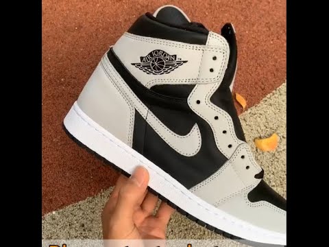 Air Jordan 1 High OG Shadow 2 0 Black Light Smoke Grey White 555088 035 #shorts