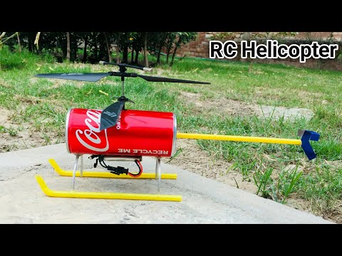 how to make toy helicopter at home | homemade rc helicopter using soda can