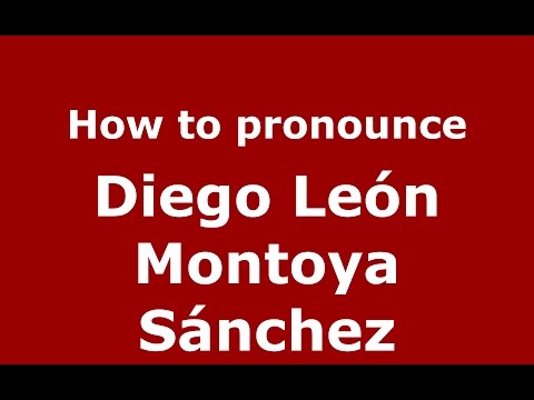 How to pronounce Diego León Montoya Sánchez (Colombian Spanish/Colombia)  - PronounceNames.com