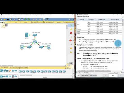 9.3.2.10 Configuring Extended ACLs Scenario 1 Instructions