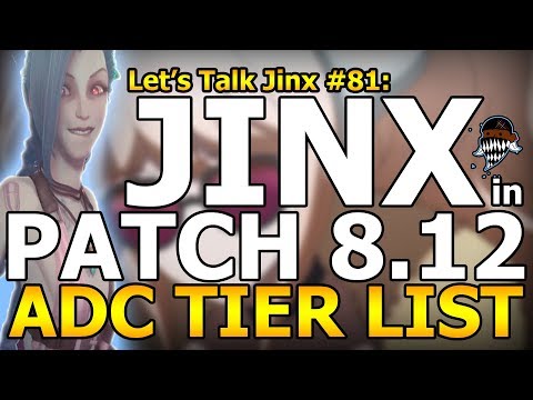 Let's Talk Jinx #81: Patch 8.12 Rundown ADC Tier List (League Of Legends)