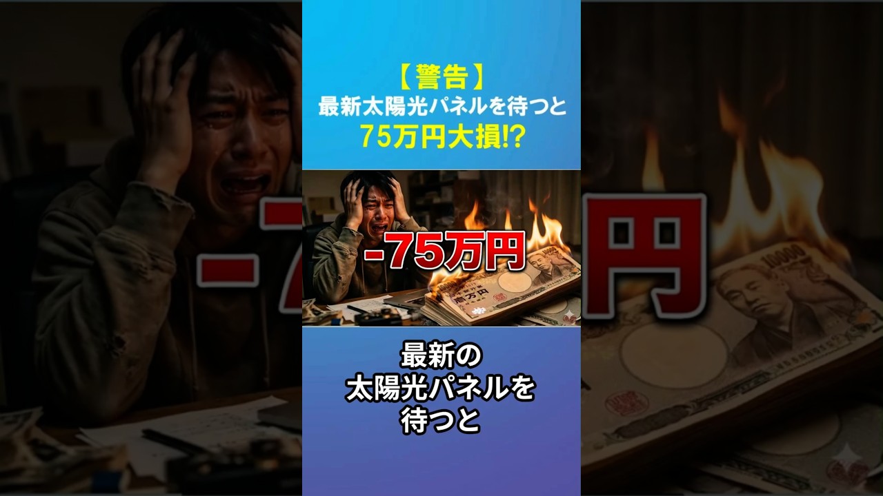 【警告】最新の太陽光パネルを待つと75万円損します