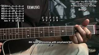 THE LETTER  The Box Tops 1967 Acoustic Guitar Lesson Tutorial Chord TABS - @EricBlackmonGuitar