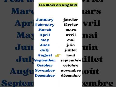 Les 12 mois de l'année en anglais : how to pronounce all months of the year in english
