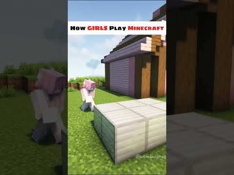 Minecraft: Boys Vs Girls Playing Minecraft #shorts