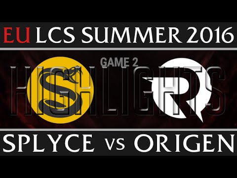 Splyce vs Origen Game 2 Highlights - EU LCS Week 4 Day 2 Summer 2016 - SPY vs OG G2