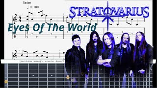 (Best Guitar Lesson) Stratovarius - Eyes Of The World (slow speed for lesson)