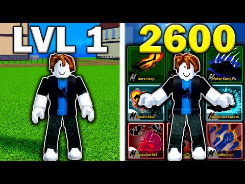 Noob To Max COLLECTING EVERY FIGHTING STYLE In Blox Fruits