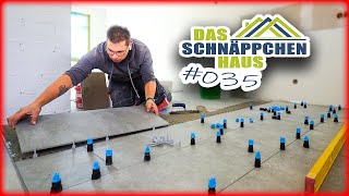 BODENFLIESEN mit VERLEGEHILFE legen - Wie geht das? | SCHNÄPPCHENHAUS #035 | Home Build Solution