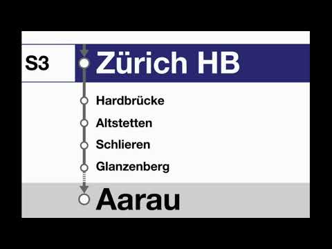 ZVV (SBB) Ansagen » S11 Zürich HB — Aarau | Bauarbeiten | SLBahnen