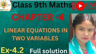 Download the video "Class 9 Maths linear equations in two variables Chapter -4 Exercise -4.2 Full solution"
