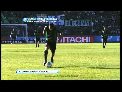 Gol de Penco. San Martín 2 - Estudiantes 0. Fecha 18. Torneo Final 2013. Fútbol Para Todos