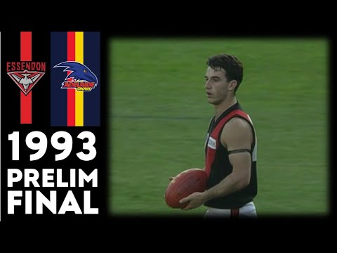 1993 AFL Preliminary Final - Essendon Vs Adelaide (Extended Highlights)