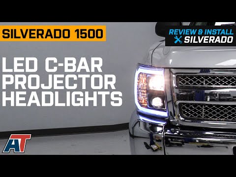2007-2013 Silverado 1500 LED C-Bar Projector Headlights; Matte Black Housing Review & Install