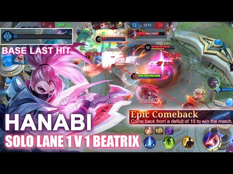 Base Last Hit Epic Comeback ! Top Global 1 Hanabi - Mlbb